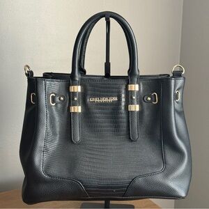 Jones New York Black Leather Tote Bag